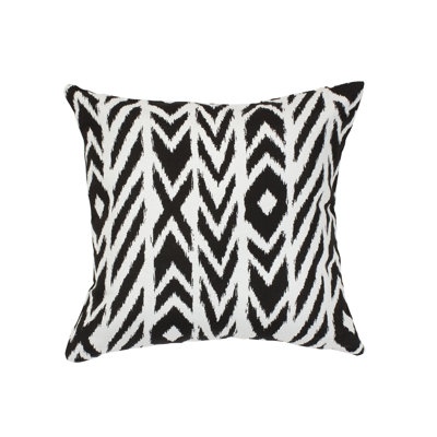 Daughtery Indoor Outdoor Ikat Charcoal Decorative Pillow Sham Covers